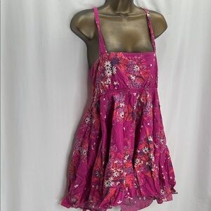 Free People Pink Floral Mini Dress